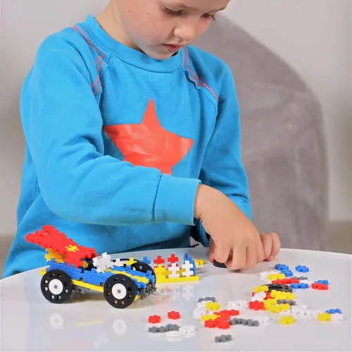 Vista 3 de PLUS PLUS - Tubo de coches de color - Hero - 200 piezas, tallo de construcción de construcción/juguete de vapor, mini bloques de rompecabezas Héroe