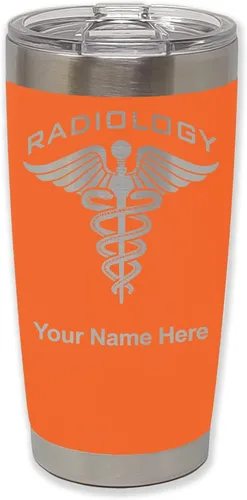 Vista 27 de LaserGram Vaso personalizado de 20 onzas, radiología (negro) Regalo grabado para radiólogos, acero inoxidable aislado al vacío, grabado con láser