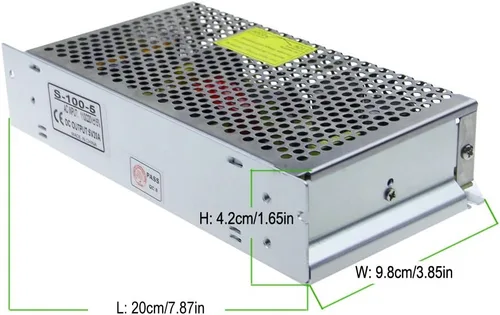 Vista 3 de ALITOVE - Adaptador de fuente de alimentación de 5V 20A, convertidor de CA a CC, transformador de 5 voltios 20 amperios, controlador LED