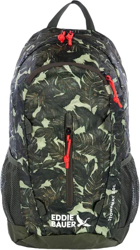 Vista 10 de Eddie Bauer Stowaway Mochila Empacable Viaje Exterior Ligera Plegable Duradera Poliéster Ripstop 30L - Cereza Negra