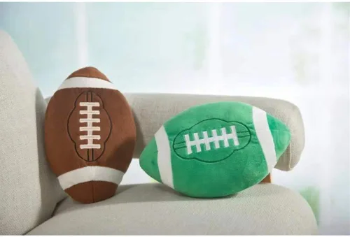 Vista 4 de Almohada de felpa de fútbol de 11 pulgadas, almohada de peluche esponjosa, almohada de pelota deportiva, suave y duradera, juguete deportivo