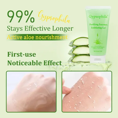 Vista 7 de Gel exfoliante purificador, exfoliante suave que elimina la piel muerta, aceite y desobstruye los poros, seguro para la piel sensible, todo