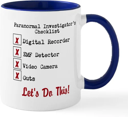 Vista 7 de CafePress Paranormal Investigator's Checklist - Taza de café de cerámica de 11 oz (11.0 fl oz)