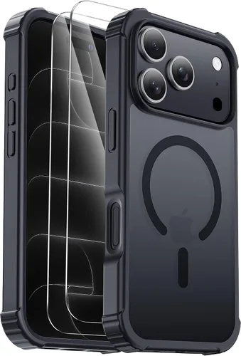 Vista 52 de [Usado] Funda para iPhone Air [compatible con MagSafe] [2 protectores de pantalla] [prueba de caídas de grado militar] Funda magnética resistente