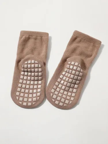 Vista 5 de Calcetines antideslizantes para bebé con agarres, diseño de animales lindos, mezcla de algodón, unisex, 6 meses a 5 años, paquete de 6