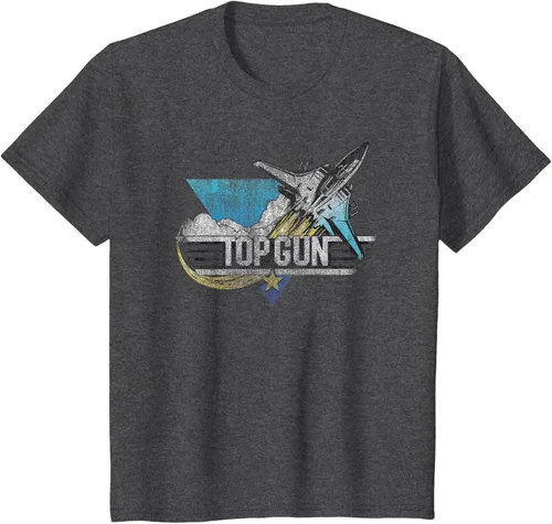 Vista 36 de Top Gun Illustrated F-14 Triangle Art Camiseta, Azul / Patchwork, S Azul Marino