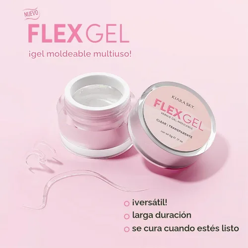 Vista 2 de Kiara Sky Uñas profesionales *NUEVO* Gel flexible (gel de moldeo transparente transparente para arte de uñas)