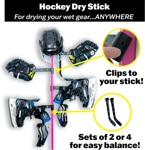 Vista 6 de Wraparound Hockey Stick Blade Wrap Around Protector & Dry Stick 4 Pack Bundle for Hockey Equipment Storage