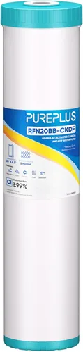 Vista 18 de PUREPLUS Kit de cartuchos de filtro de agua para toda la casa de 5 micras, 50.8 cm x 11.43 cm, con filtro de sedimentos y filtro de bloque de carbón