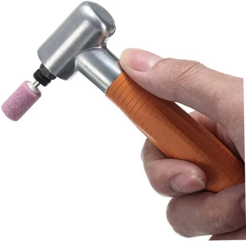 Vista 8 de Amoladora neumática micro ángulo aire 90 grados 0.118 in Die lápiz pulidor herramienta accesorios kit naranja herramientas eléctricas