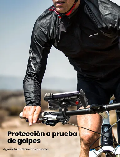 Vista 5 de Lamicall - Soporte de teléfono para bicicleta, soporte para teléfono celular, abrazadera para manubrio de bicicleta, clip para teléfono 11 Pro Max
