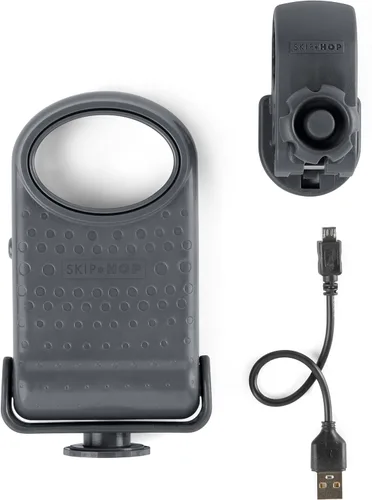 Vista 5 de Skip Hop Ventilador portátil sin aspas, ajustable 3 velocidades, paseo y conecta, gris