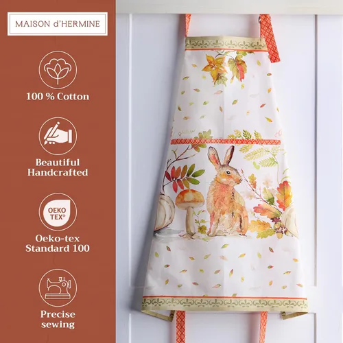 Vista 697 de Maison d' Hermine Delantales para mujer con bolsillo, 100% algodón (27.50 x 31.50 pulgadas)