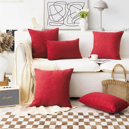 Vista 6 de Home Brilliant - Fundas de almohada de lino (1 unidad)