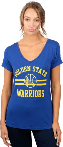 Vista 46 de Ultra Game Camiseta de mujer NBA Oficial con cuello en V y strass de manga corta