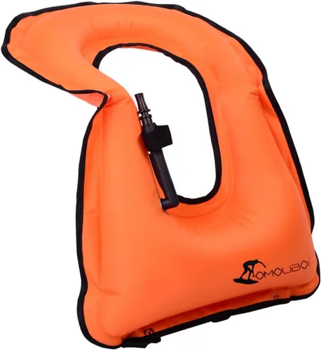 Vista 8 de OMOUBOI Chaleco de esnórquel para adultos, chalecos de natación inflables para buceo, esnórquel, natación y seguridad (adecuado para 100-220 libras)