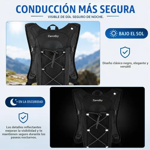 Vista 5 de Hydration Backpack with 2L Hydration Bladder Water Backpack for Hiking Hydration Pack for Running Cycling Hiking