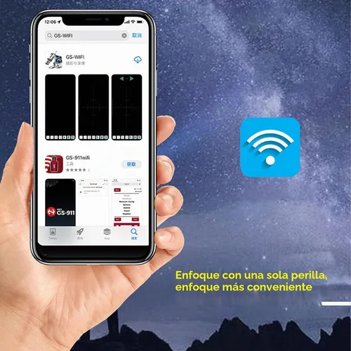 Vista 4 de Cámara telescópica 2 en 1 con zoom de 70x, conexión para tableta de smartphone, HD 2MP, detección de movimiento