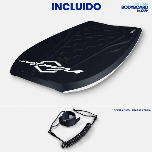 Vista 10 de Wave Storm - Bodyboard de espuma de rendimiento de 42.5 pulgadas con fondo de canal de aleta sectorial Negro