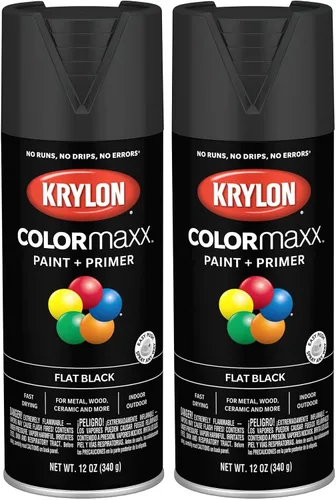 Vista 75 de Krylon K05554007 COLORmaxx Pintura en aerosol y base para uso en interiores y exteriores, color almendra satinada, 12 onzas (paquete de 1)