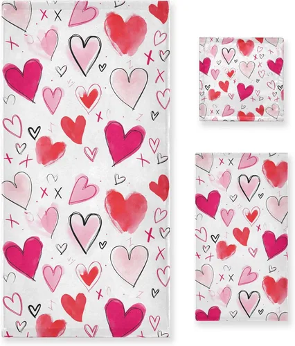 Vista 22 de Pfrewn Juego de 3 toallas de baño con diseño de flores de cerezo con flores de cerezo, toallas de baño suaves y absorbentes, toallas de mano