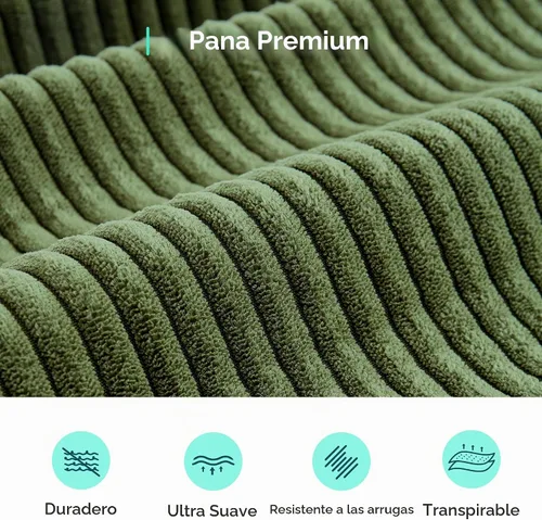 Vista 5 de LINSY HOME Sofá Seccional Modular, Sofá de 105" en Forma de U de 3 Asientos con 2 Otomanas, Sofás Seccionales de Pana Tipo Nube para Sala de Estar