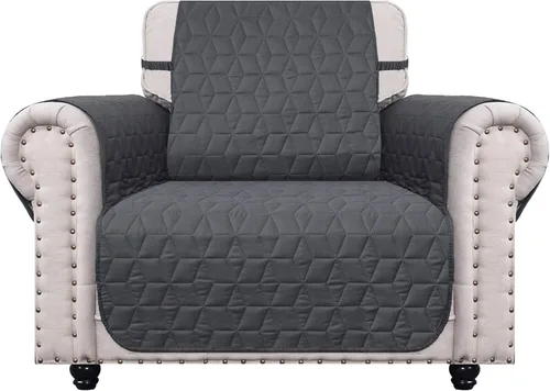 Vista 13 de Ameritex Funda para silla con estampado de patas de perro, 100% resistente al agua, acolchada, protector de muebles para perros, niños y mascotas