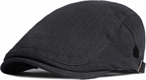 Vista 10 de DIYDECAL Gorras planas de algodón para hombre, boina de conducción taxista para mujer