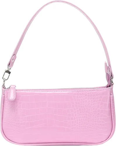 Vista 8 de Bolso de hombro con efecto de cocodrilo, estilo retro, de piel sintética, embrague clásico para mujer
