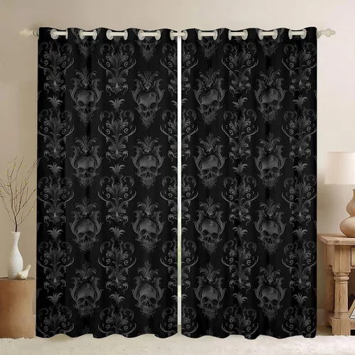 Vista 21 de Feelyou Purple Leopard Print Blackout Curtains Black Wild Safari Darkening Drapes for Bedroom Living Room Decor Cheetah Fur Wildlife Thermal