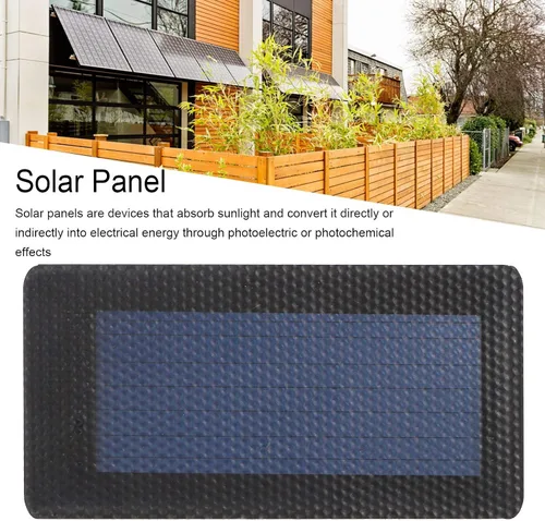Vista 4 de Plplaaoo Panel solar de silicio amorfo flexible, módulo solar de película fina de 2 V 0.3 W para proyectos de bricolaje - Mini células solares
