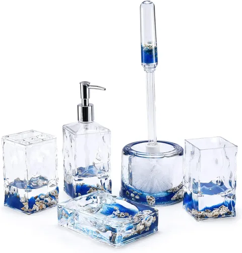 Vista 6 de Locco Decor Acrílico líquido 3D movimiento flotante baño cocina tocador accesorio jabón loción dispensador océano dibujos animados animal tema pato