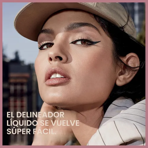 Vista 8 de Maybelline Hyper Easy - Delineador líquido de ojos, acabado satinado, fórmula a prueba de agua, delineador de ojos, Pitch Black, 0.018 Fl.oz.