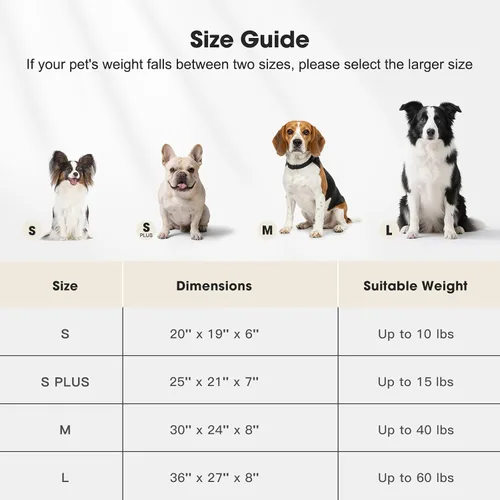 Vista 7 de MIXJOY Cama para Perros de Tamaño Mediano y Pequeño, Cama Lavable para Perros Medianos con Funda Extraíble, Cama Rectangular para Perros de Felpa
