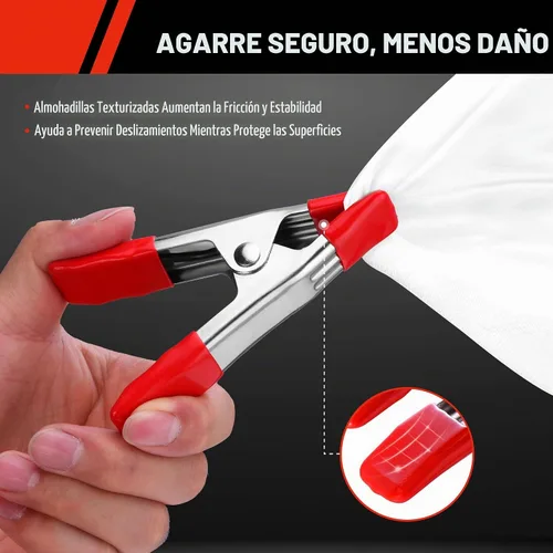 Vista 3 de WORKPRO W001401A - Juego de abrazaderas de resorte de acero de 20 piezas, 15 abrazaderas de 3/4 pulgadas, 5 abrazaderas de 1 pulgada para trabajo