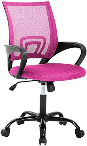 Vista 12 de Meet perfect Silla de oficina con respaldo medio, moderna silla ejecutiva de escritorio para computadora, silla giratoria con ruedas, silla