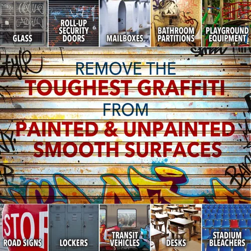 Vista 3 de Smart 'n Easy Removedor de graffiti de superficie lisa – Elimina pinturas en aerosol no deseadas en aerosol, tintas, pinturas y revestimientos