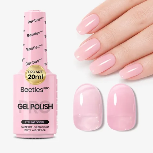Vista 47 de Beetles PRO - Esmalte de gel blanco, color blanco de 0.7 fl oz A - Creme White Ansiedad de calma