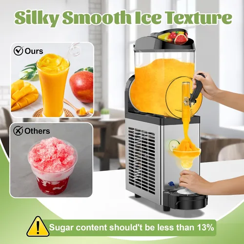 Vista 3 de Máquina comercial de granizados, Máquina granizada para el hogar, 12L Slushie Maker Frozen Drink Maker, No necesita hielo, Slush Cocktail Margarita