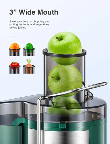Vista 3 de Qcen 500W Juicer Machine Green y Electric Citrus Juicer Exprimidor Paquete