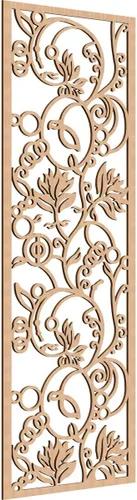 Vista 63 de Caspian Paneles de pared de madera con calado decorativo perforado, 9 3/8 pulgadas de ancho x 24 3/8 pulgadas de alto x 1/4 de alto, cereza