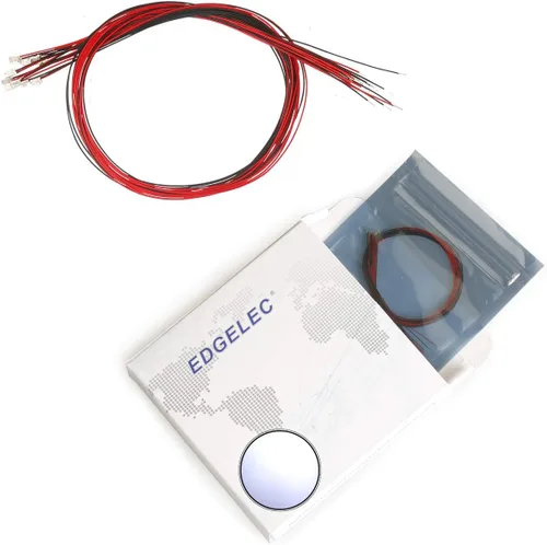Vista 31 de 20pcs precableado 1206 blanco SMD LED emisor de luz diodo DC 3V Micro Litz longitud 7.8 pulgadas (7.9 in) soldado mini luces LED para bricolaje