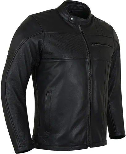 Vista 2 de Vance Leather s' Commuter Cafe Racer - Chaqueta de cuero para motocicleta con armadura para hombre