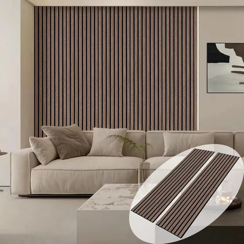 Vista 17 de Paneles de madera ARMURO para pared - Paquete de 2 paneles negros para decoración de pared - Panel de chapa de roble negro absorbente de sonido