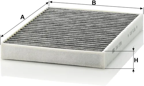Vista 2 de Mann-Filter CUK 2736-2 filtro de aire para habitáculo con carbón activado para modelos BMW seleccionados, set de 2 unidades.
