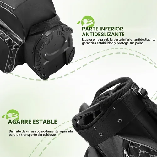 Vista 5 de UNIHIMAL Bolsa de carrito de golf de 14 vías con parte superior divisora de longitud completa y múltiples bolsillos, bolsa de golf para hombres