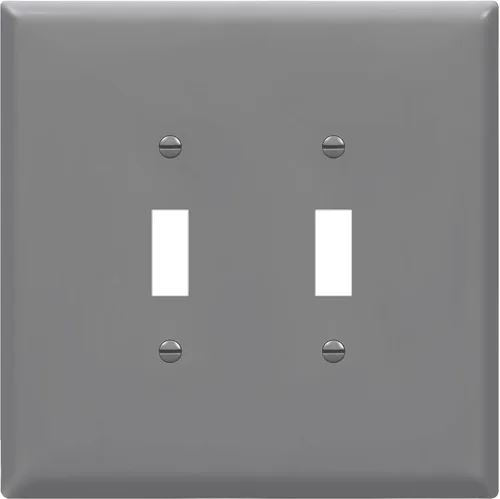 Vista 10 de ENERLITES Placa de Interruptor de Pared Doble, Placa de Interruptor de Palanca, 2-Gang Tamaño Mediano 4.88" x 4.92", Policarbonato Termoplástico