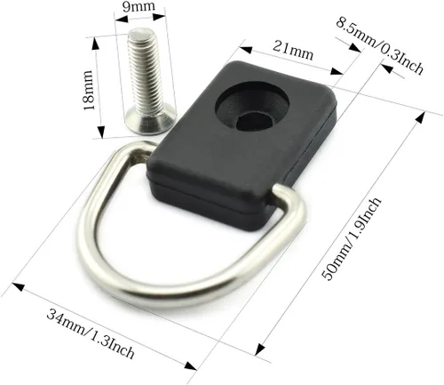 Vista 2 de HJ Garden Anillo D para kayak con kit de tornillos, canoa, barco, pesca, aparejo, vela, camping, accesorios de hardware de seguridad, kit de amarre