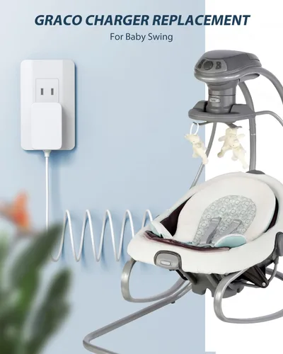 Vista 3 de CONMDEX Graco - Cable de repuesto para columpio de bebé de 10 pies de largo, cable de alimentación para columpio Graco Simple Sway