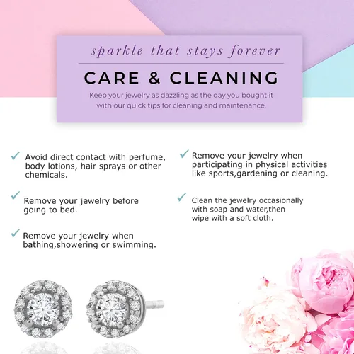 Vista 6 de La Joya Aretes de diamantes con halo cultivados en laboratorio TW de 12-2 CT para mujeres y hombres en oro macizo de 10 quilates Aretes